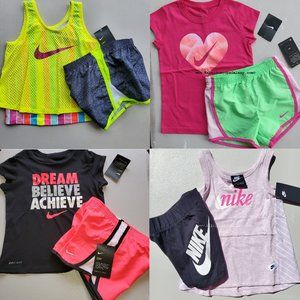 Nike Girls Size 6 Dri-fit Running Shorts & Tops Brand NEW Fitted Shorts